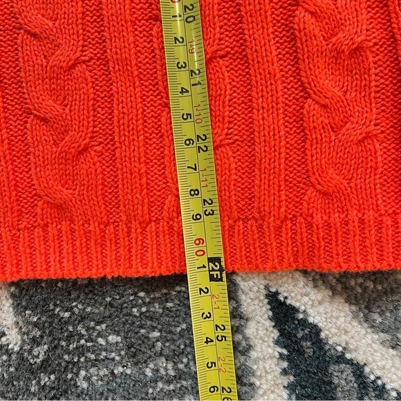 2/$25 Crown & Ivy Bright Orange Knit Woven Preppy Business Casual Sweater XL - Picture 13 of 14